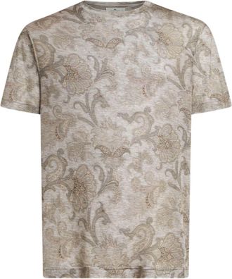Etro T-shirt met paisley-print - Grijs