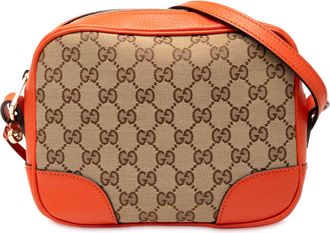 Gucci Womens Pre-owned Gg Canvas Bree Crossbody - Tan Textile - One Size