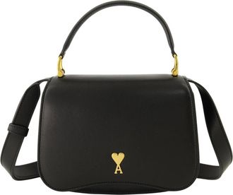Ami Sac Top Handle Paris Paris - Dames - Handtassen - Zwart - ONE Size - Leer - Tassen