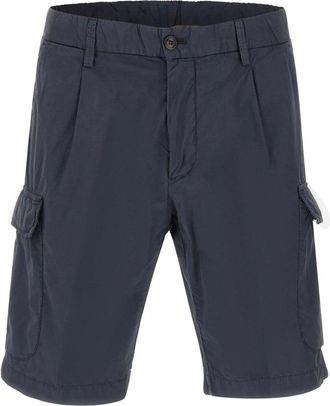 BRIGLIA 1949 Korte Broeken, Heren, Blauw, M, Katoen, Newport Bermuda Shorts