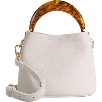 Dune London Dharla Leather Top Handle Bag in White at Nordstrom