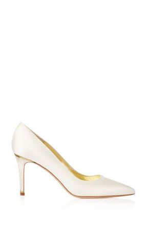 Freya Rose Chelsea Pointed Toe Pearl Heel Pump in Ivory at Nordstrom, Size 35