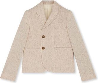Fortela Short Single-Breasted Blazer in Ecru at Nordstrom, Size 38 Eu