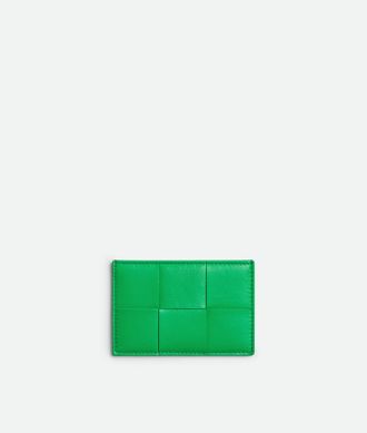 Bottega Veneta Cassette Credit Card Case - Green - Woman - 100% Lambskin