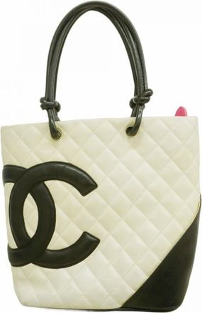 Chanel White Leather Tote Bag (Pre-Owned)