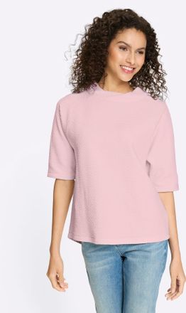 Heine Sweatshirt HEINE, Damen, Gr. 34, hellros&eacute;, 75% Baumwolle, 20% Polyester, 5% Elasthan, unifarben, Rundhals, Sweatshirts Sweatshirt