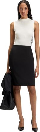 HUGO BOSS Vileah-kokerrok van scheerwol voor dames (Zwart)