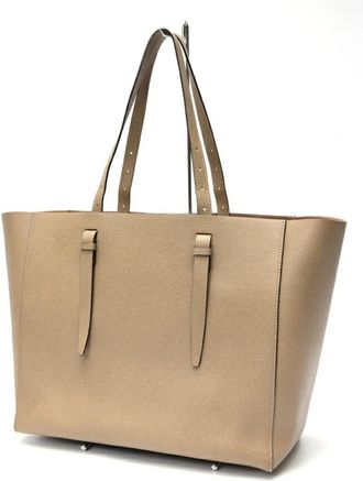 Valextra Grayish Leather Tote Bag (Pre-Owned)