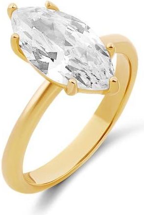 SHYMI Marquis Cut Cubic Zirconia Cocktail Ring in Gold at Nordstrom, Size 7