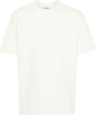 Autry Main logo-patch cotton T-shirt - men - Cotton - S - White