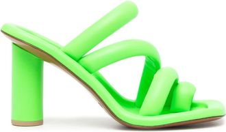 AMBUSH 90mm padded leather sandals - women - Calf Leather/Calf Leather/Calf Leather - 36 - Green