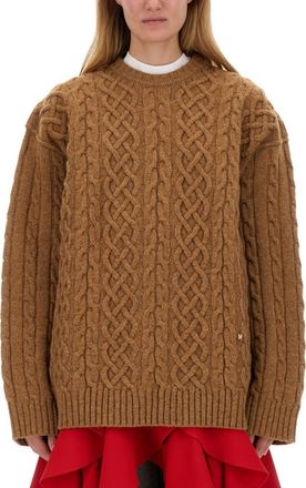 Moschino Beige Knitted Crew Neck Sweater