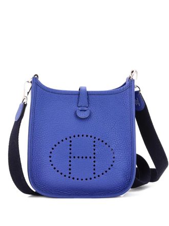 Herm&egrave;s Evelyne Bag Gen III Clemence TPM crossbody bag - women - Calf Leather - One Size - Blue