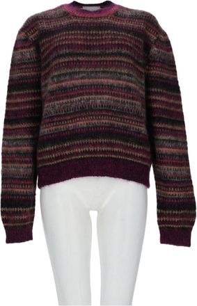 Isabel Marant Horizontal Striped Knit Sweater in Deep Tones