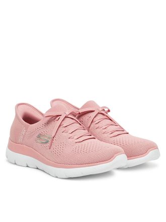 Skechers Womens Skechers Summits-New Daily 150263-ROS Pink Comfort Shoes HAWK3027