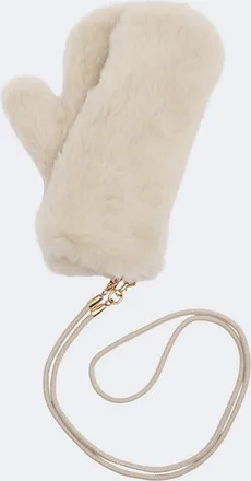 Max Mara Alpaca, wool, and silk teddy mittens