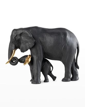 Lladro Limited Edition Leading the Way Elephants Sculpture