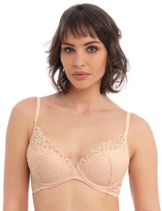 Wacoal Womens 148003 Raffine Padded Plunge Bra - Beige Polyamide - Size 38DD