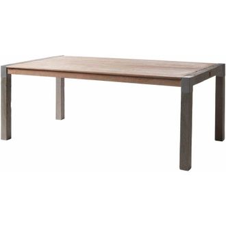 Massivmoebel24 amsterdam 114 Tavolo da pranzo in legno di acacia - laccato / natur 180x90x76