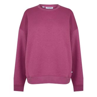 Calvin Klein Dames-sweatshirt met normale pasvorm en afhangende mouwen (Bessenroze)