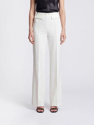 Elisabetta Franchi Pantaloni skinny a vita alta in cr&ecirc;pe stretch