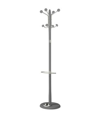 HERDASA Herdasa - Perchero Mod. 421 Con Parag&uuml;ero Herrajes En Cromo Satinado Lacado Gris, 180 Cm(alto)37 Cm(ancho)37 Cm(largo)