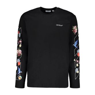 Off-white Long Sleeve Tops, male, Black, Size: M Logo Longsleeve T-shirt