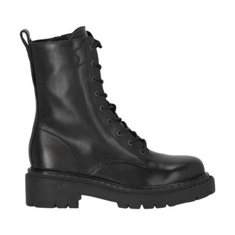 Ash Ash, Schoenen, Dames, Zwart, 36 EU, Leer, Dover Leren Veterlaarzen