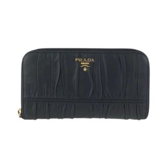 Prada Pre-owned Wallets, female, Black, Size: ONE SIZE Pre-owned Leather Long Wallet