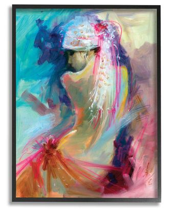Stupell Industries Colorful Abstract Nude Female Portrait Back