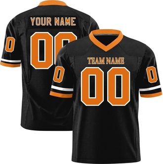 Generic Custom Football Jersey Short Sleeve Personalised Team Shirts for Men Women Kids, Customize Baseball Jerseys Printed with Name Number Personalized Unif