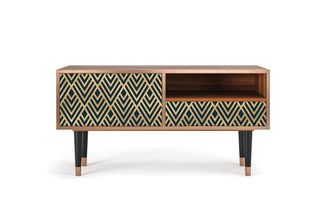 StoryZ Mueble de TV azul 1 caj&oacute;n y 1 puerta L 115 cm