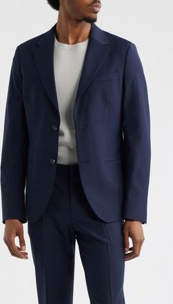 Open Edit Skinny Fit Black Suit Jacket in Navy Seaborne at Nordstrom, Size 46