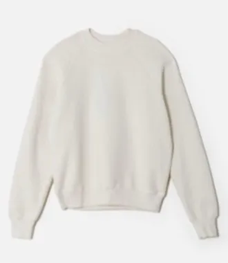 Re/Done Womens Classic Crewneck Sweatshirt In Vintage White
