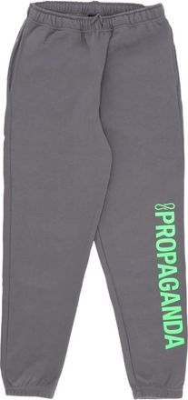 PROPAGANDA Verticale Logo Trainingsbroeken Fleece Trainingspak - Heren - Sweatpants - Grijs - XL - Katoen - Broeken