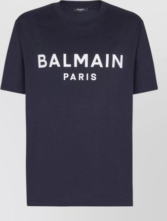 Balmain cotton crew neck t shirt printed design