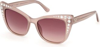 Guess GM00000 59T Womens Sunglasses Brown Size 54
