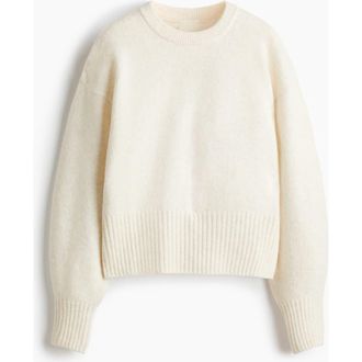 H&M Oversized Jumper in Cream at Nordstrom, Size Xx-Large