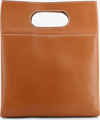 Loro Piana Womens Leather Handbag Just Bag Brown Handbags Hand