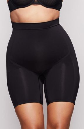 SKIMS High Waist Bonded Shorts in Onyx at Nordstrom, Size 2 X