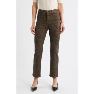 Frame Denim Le Sleek High Waist Ankle Straight Leg Jeans in Leopard at Nordstrom Rack, Size 30