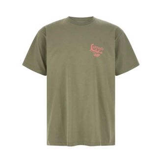 Carhartt Work in Progress Carhartt Wip, T-Shirts, male, Green, Size: S S/S Waves T-Shirt