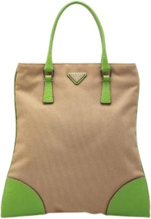 Prada Pre-owned Vintage Tote - Dames - Vintage Shopper - Beige - ONE Size - Leer - Vintage