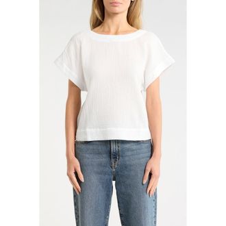 Madewell Cotton Gauze Top in Salt at Nordstrom Rack, Size X-Small