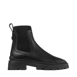 Jimmy Choo London Veronique 45Mm Black Leather Ankle Boots, Brand Size 35.5 ( US Size 5.5 )