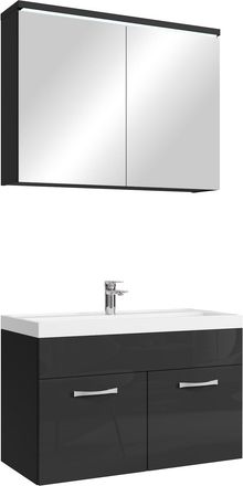 Badplaats Conjunto De Muebles De Ba&ntilde;o Paso 02 80 X 40 Cm - Negro Alto Bril