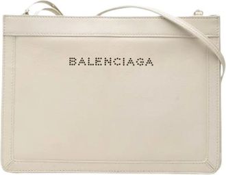 Balenciaga Pre-owned Cross Body Bags, female, Beige, Size: ONE SIZE Pre-owned Navy Pochette