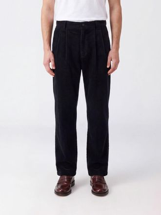 A.P.C. A. P.C. Ricky Wide-Leg Cotton Trousers with Pleats and Mid-Rise Waist