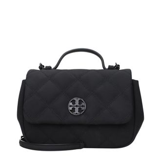 Tory Burch Black Fabric Womens Handbag