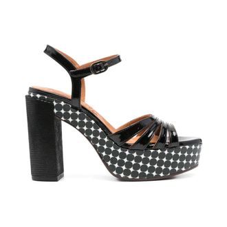 Chie Mihara High Heel Sandals, female, Black, Size: 7 1/2 US Buckle Ankle Strap High Heel Shoes
